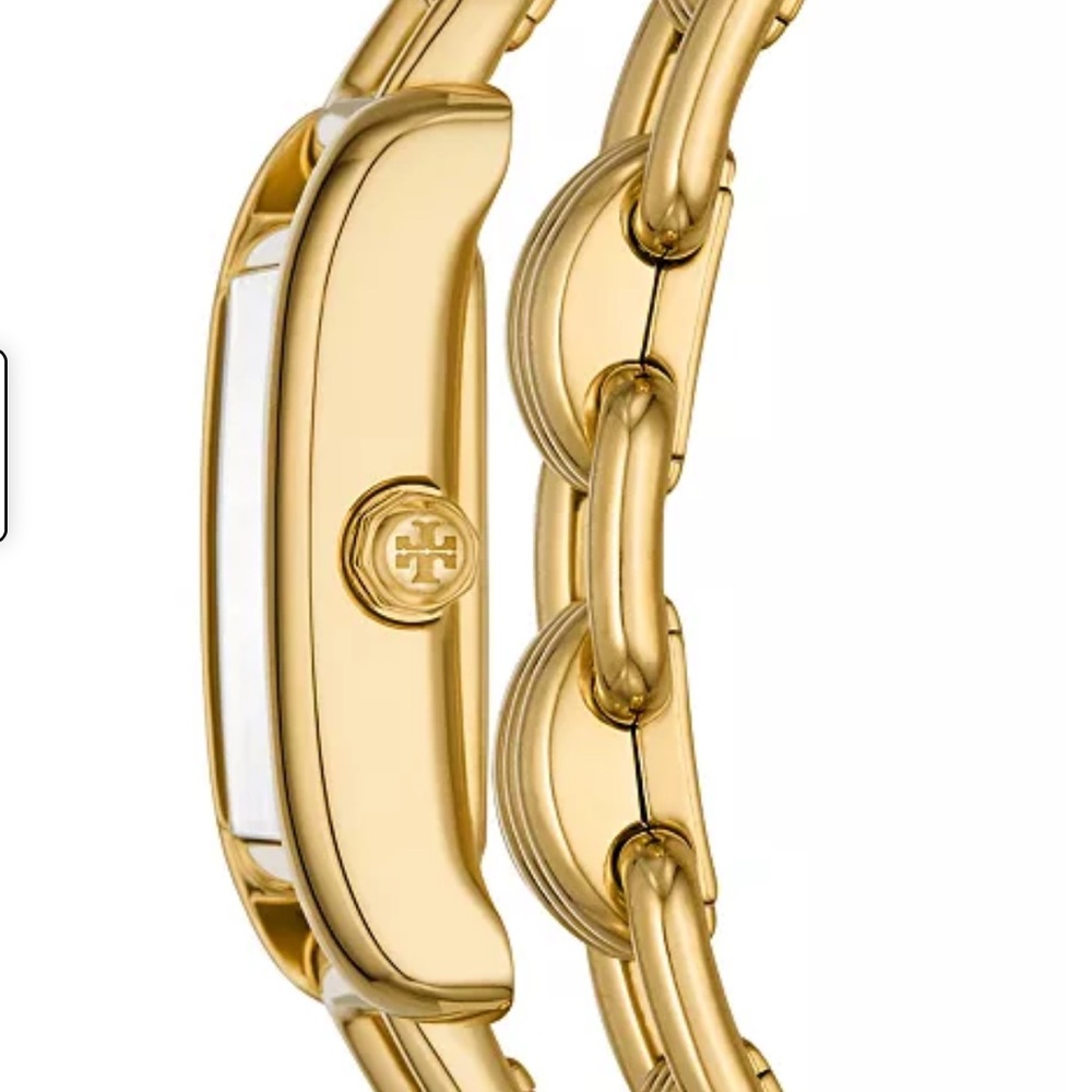 NIB Tory Burch "The Elanor" 3 in one Beautiful long gold watch, wrap or strap - Picture 5 of 11